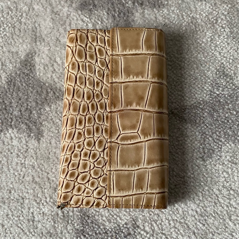 Italian nude croco print wallet